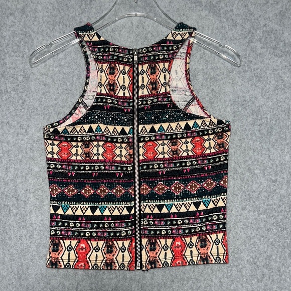 Chelsea & Violet Aztec Print Zippered Back Top - Picture 2 of 4